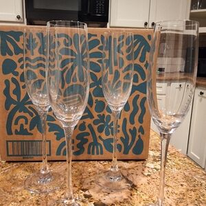 Lenox champagne flutes 10inch tall